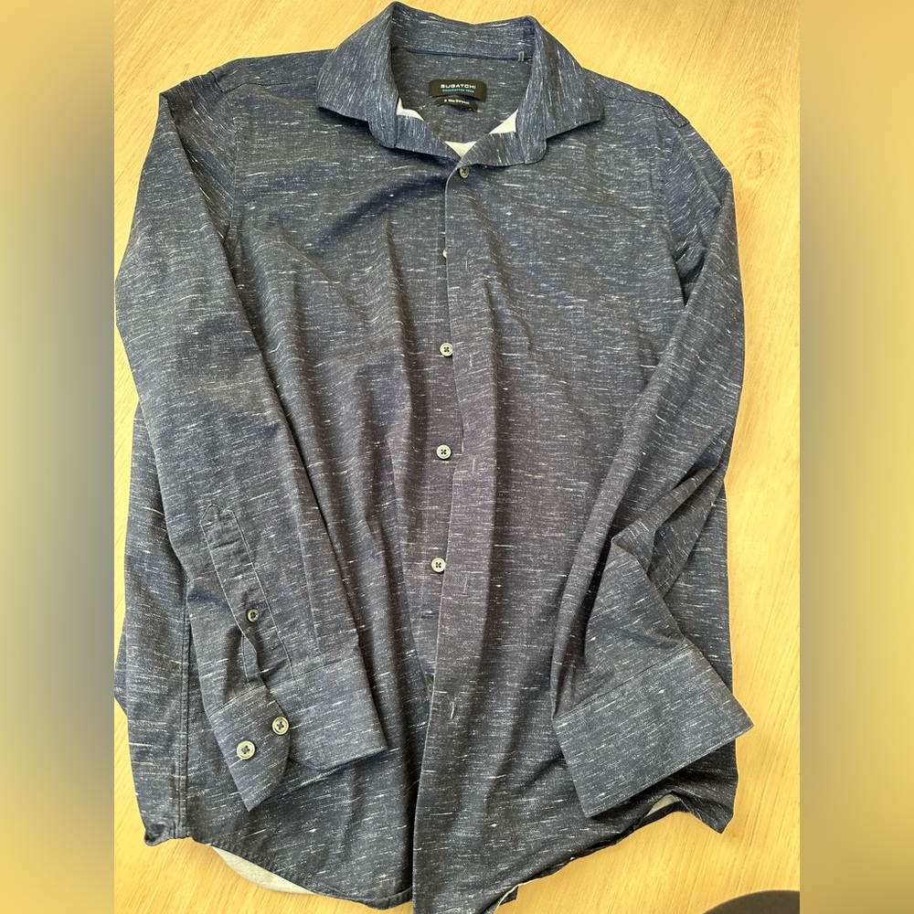 Bugatchi Navy Textured Shirt
